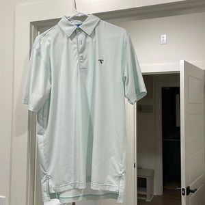 Green and white stripe Genteal shirt. Size Medium